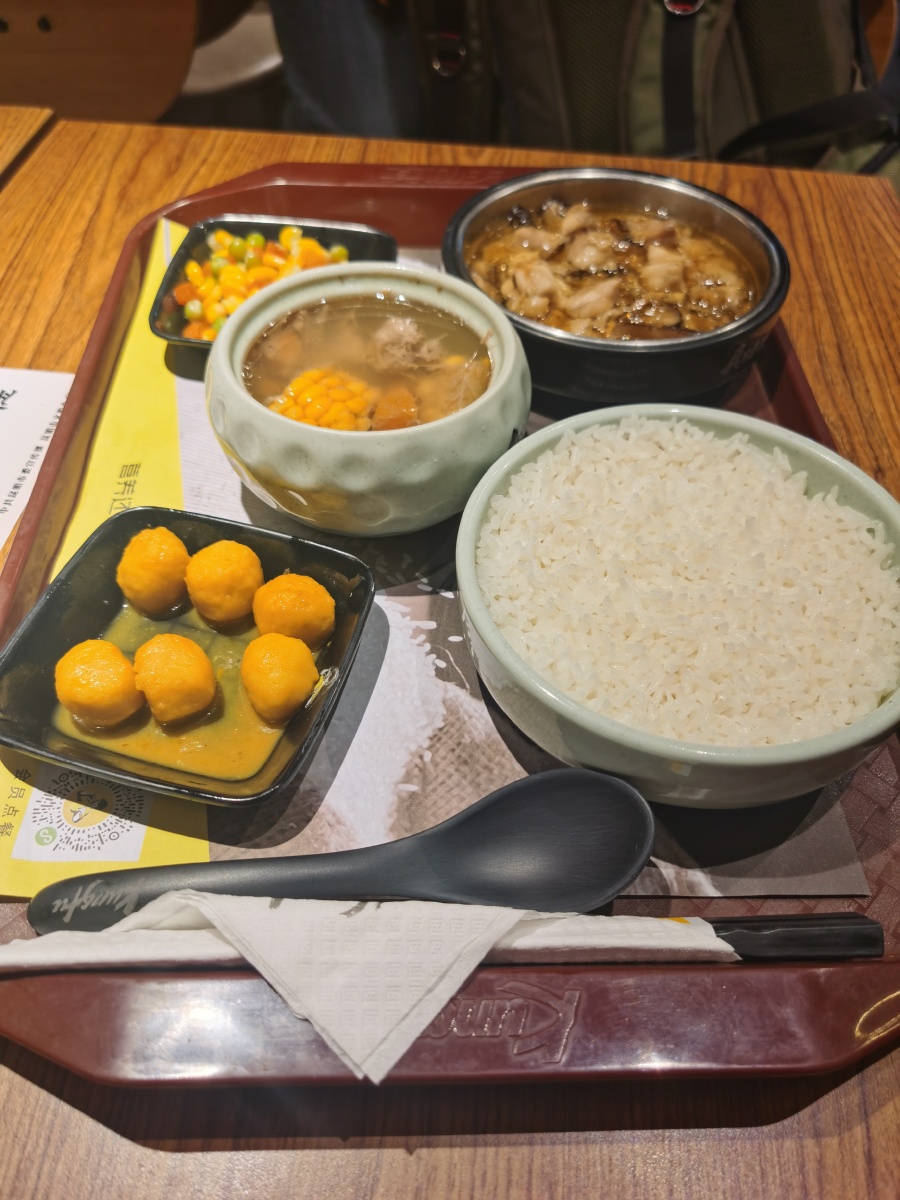 营养餐真功夫便餐肉饼丸子蒸米饭