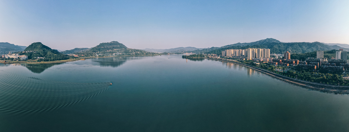 重庆市开州汉丰湖全景