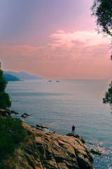 Lonely fishing, until sunset