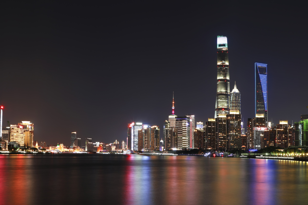 上海陆家嘴金融中心夜景