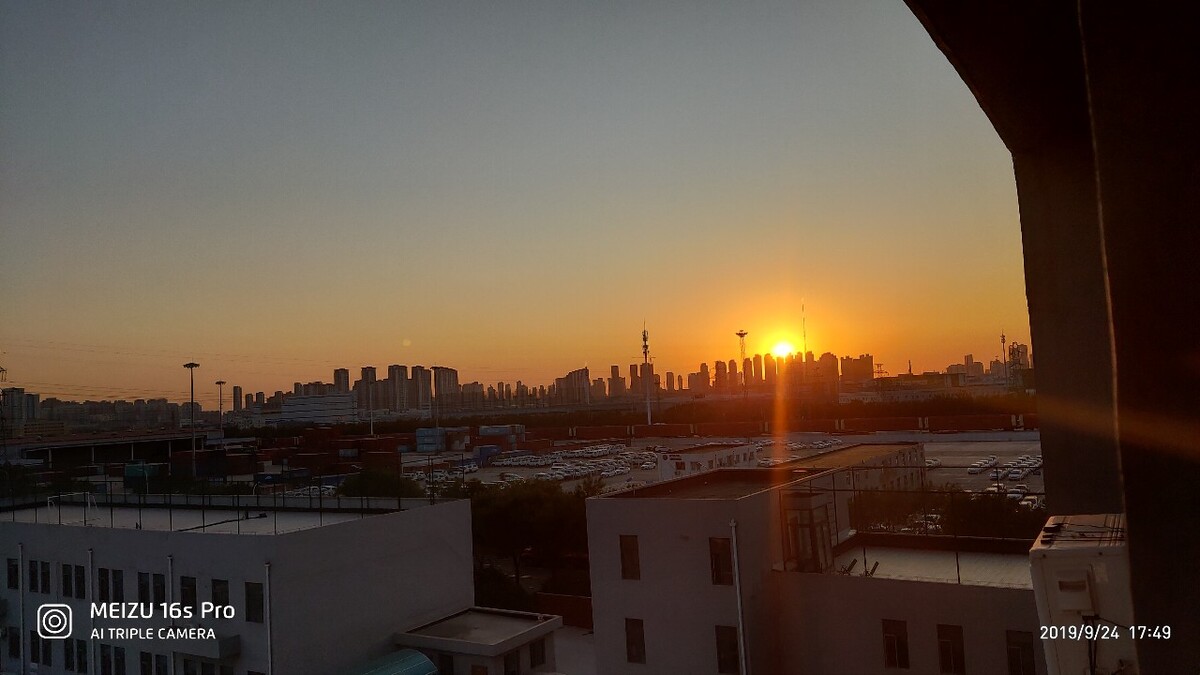 天津,夕阳,傍晚,晚霞