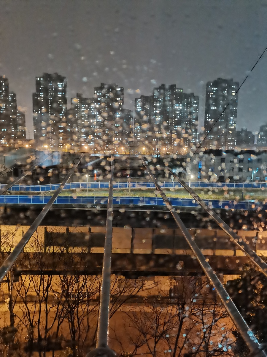 雨天的城市夜晚