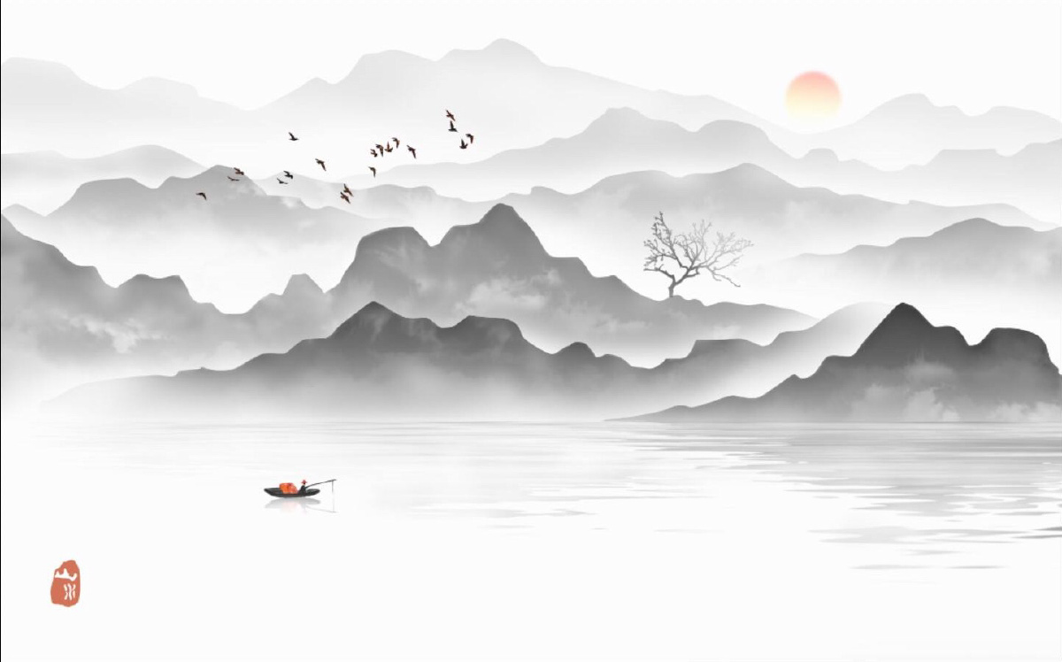 新中式山水风景装饰画