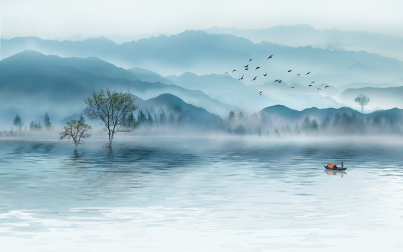 新中式山水风景装饰画