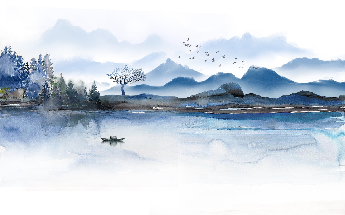 新中式山水风景装饰画