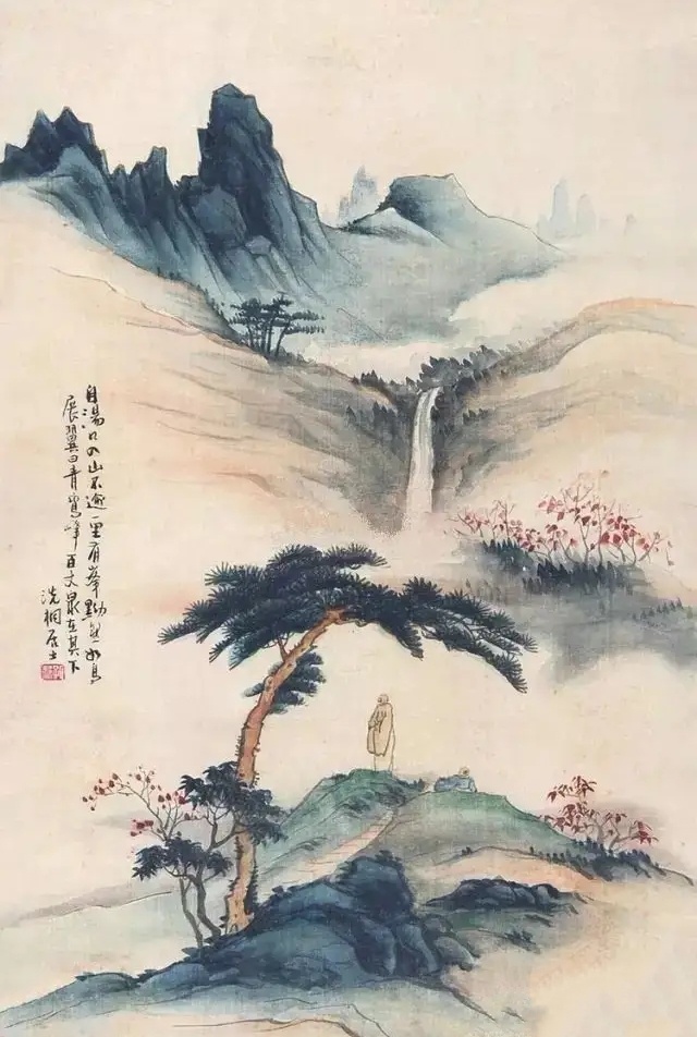 国画山水画民国大儒汪采白黄山册页之三