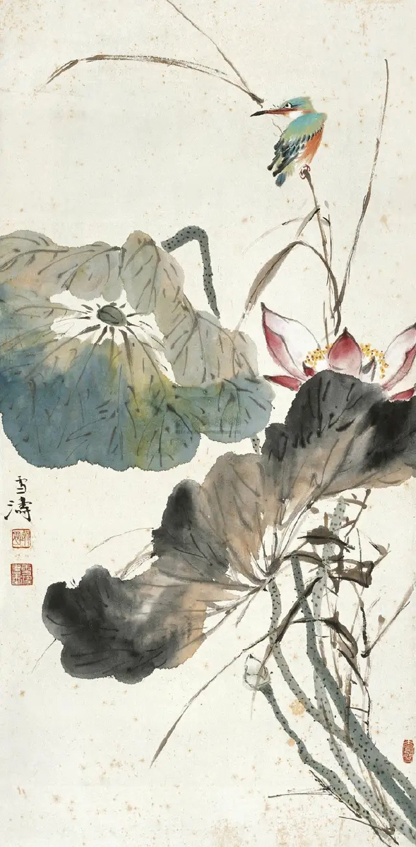 花鸟画宗师王雪涛画荷花