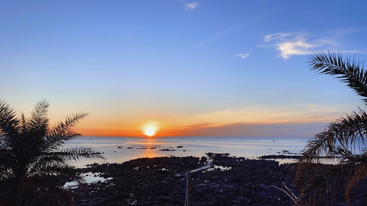 清早起床拥抱太阳