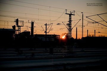 夕阳下的工业