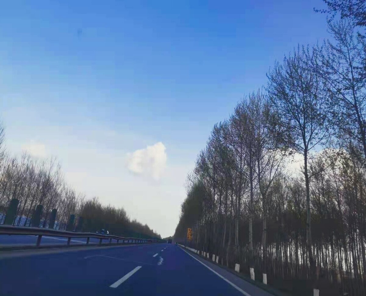 放学的路  天气分外凉爽