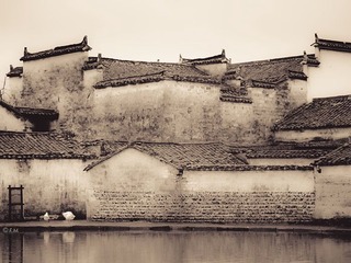 画里宏村。