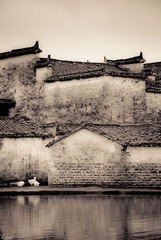 画里宏村。