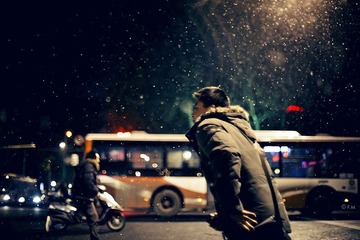 南京，2010年的第一场雪。