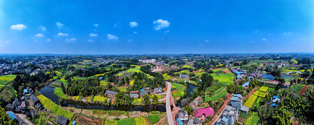 简阳市三星镇高清全景航拍图