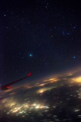 飞机上的星空