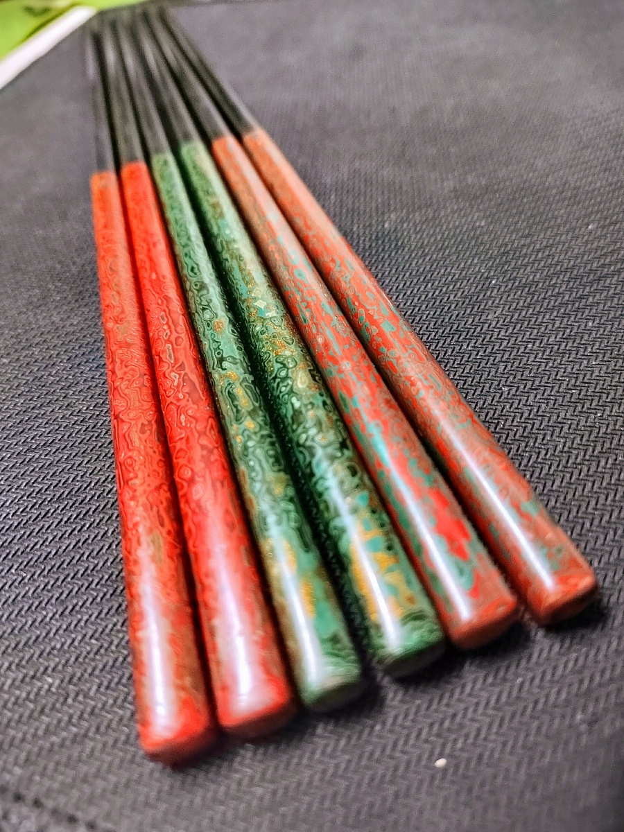 手工打造大漆喜福筷