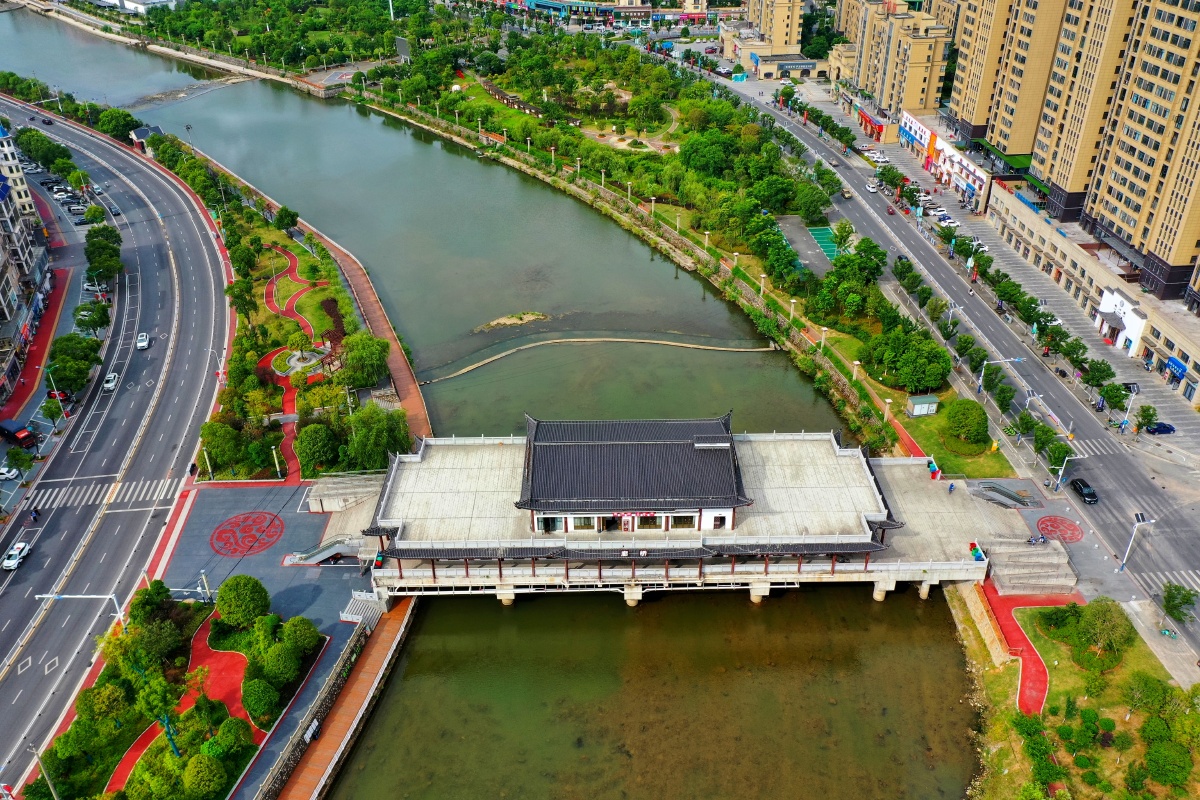 袁河廊桥美如画