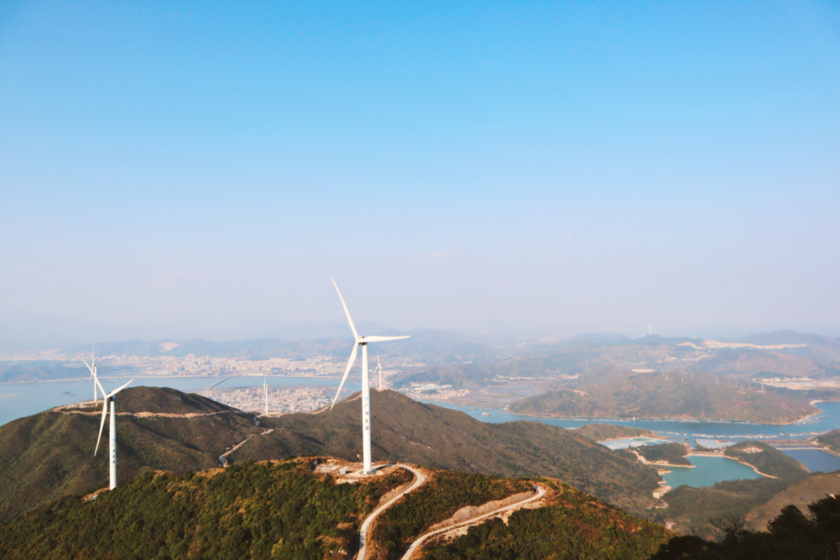 风车山上鸟瞰惠州