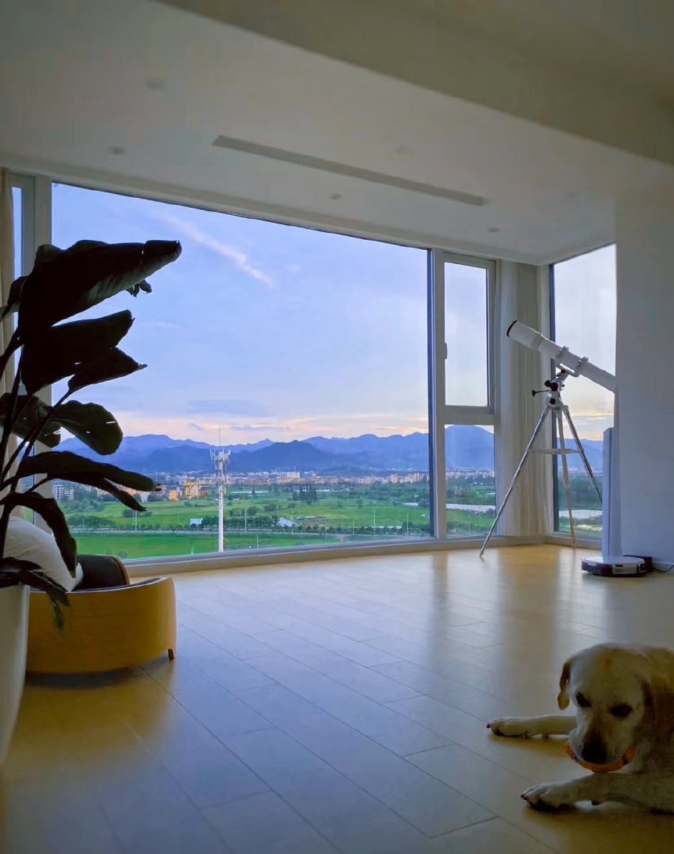 透过窗外看风景