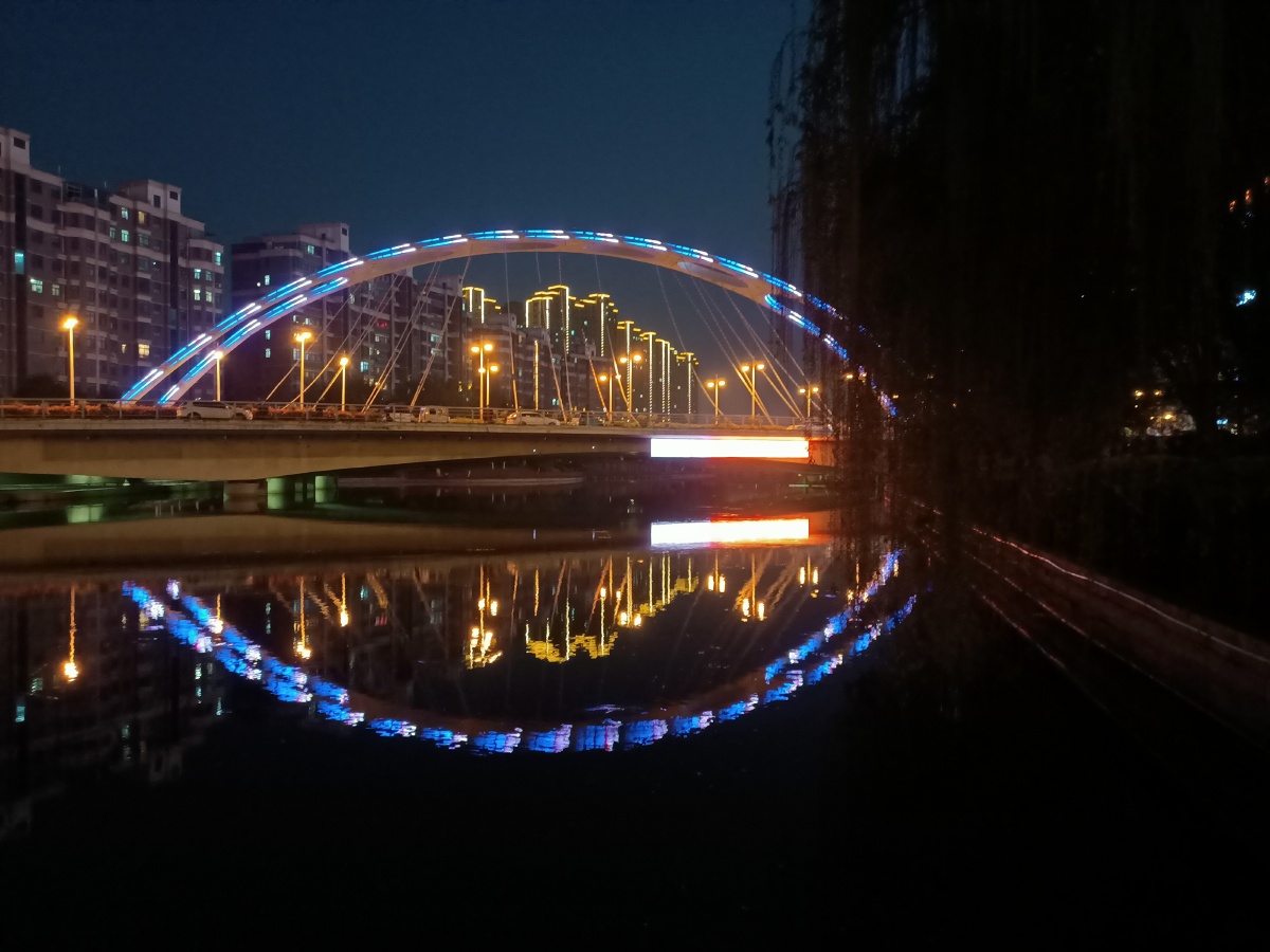 商丘帝和桥夜景