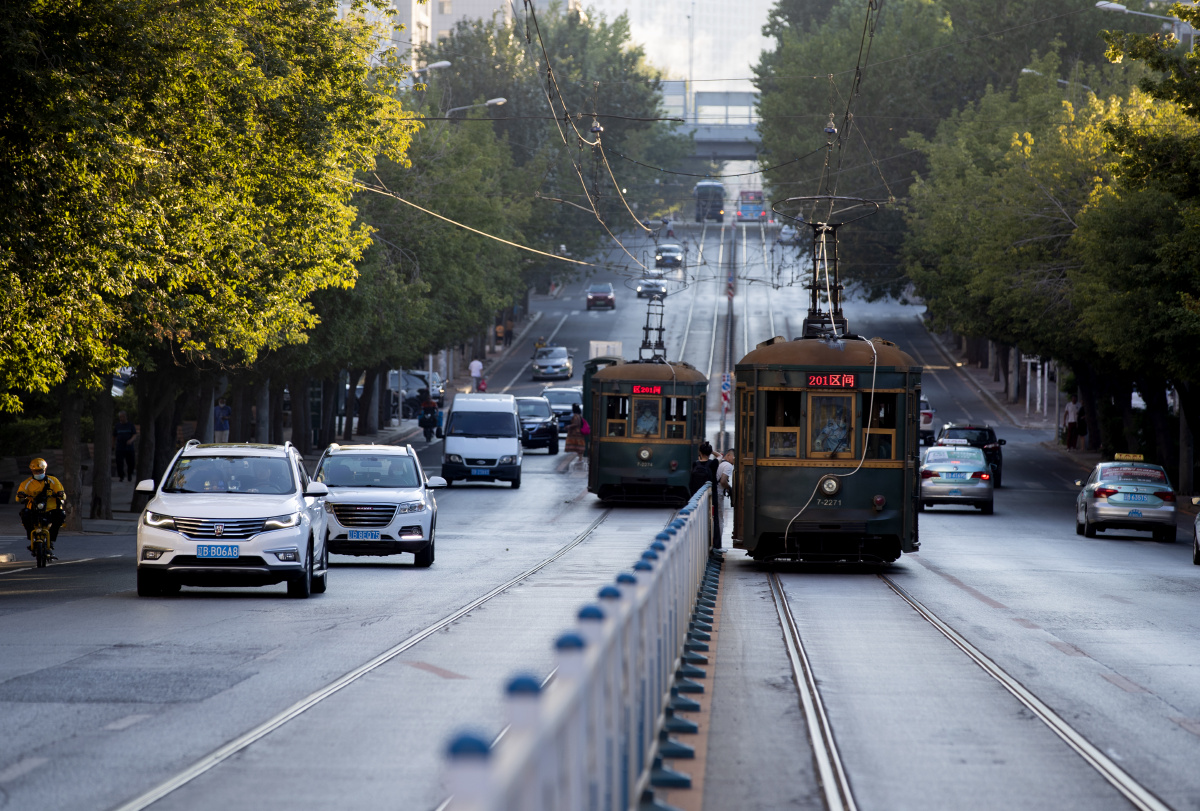 大连市北京街道运营的有轨电车