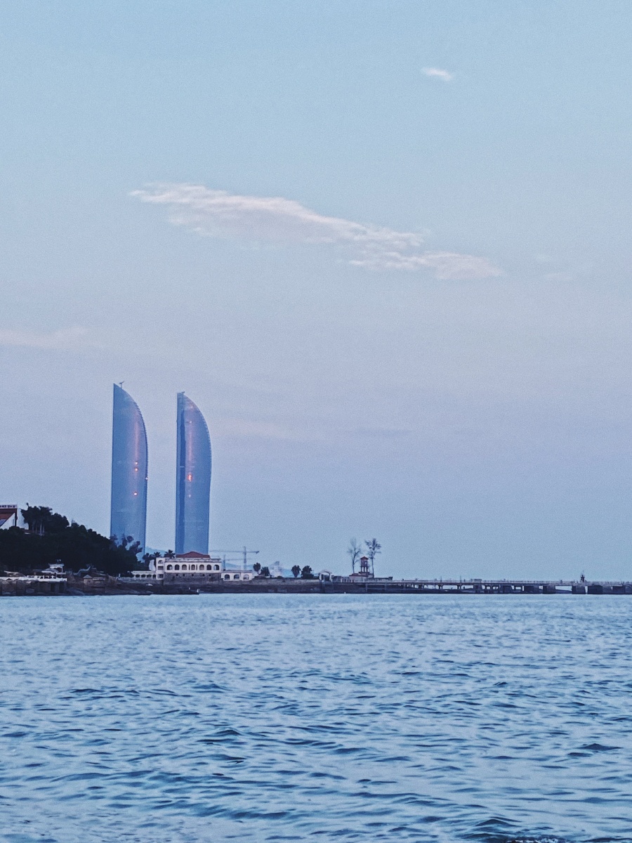 厦门海边鼓浪屿夕阳