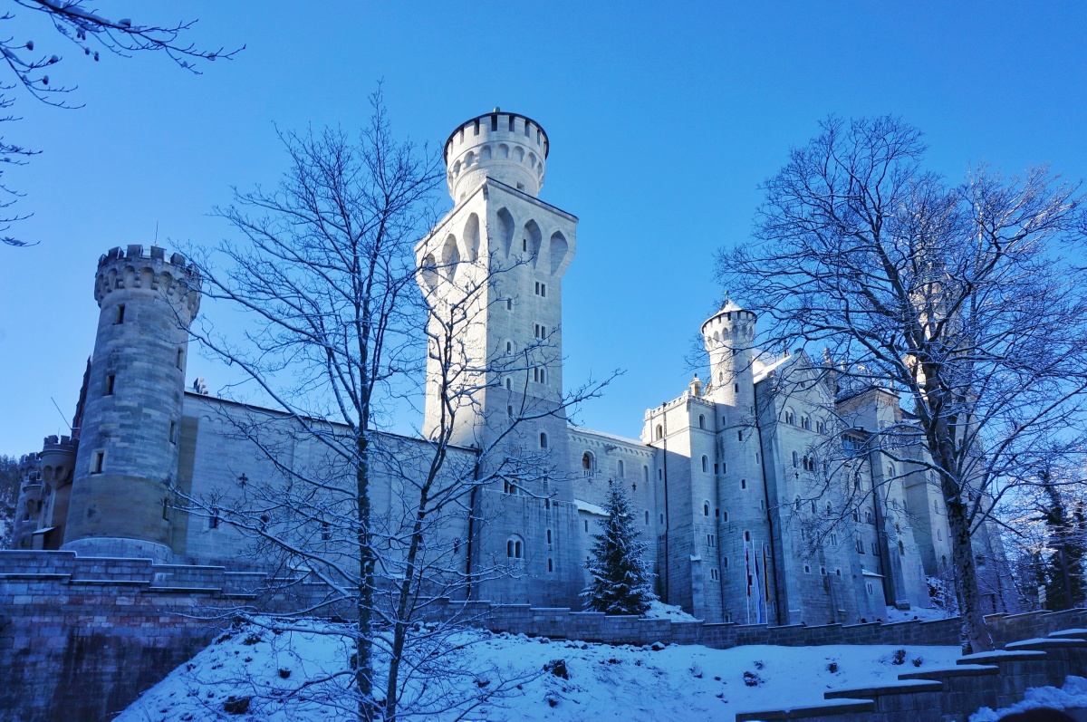 雪后的新天鹅堡