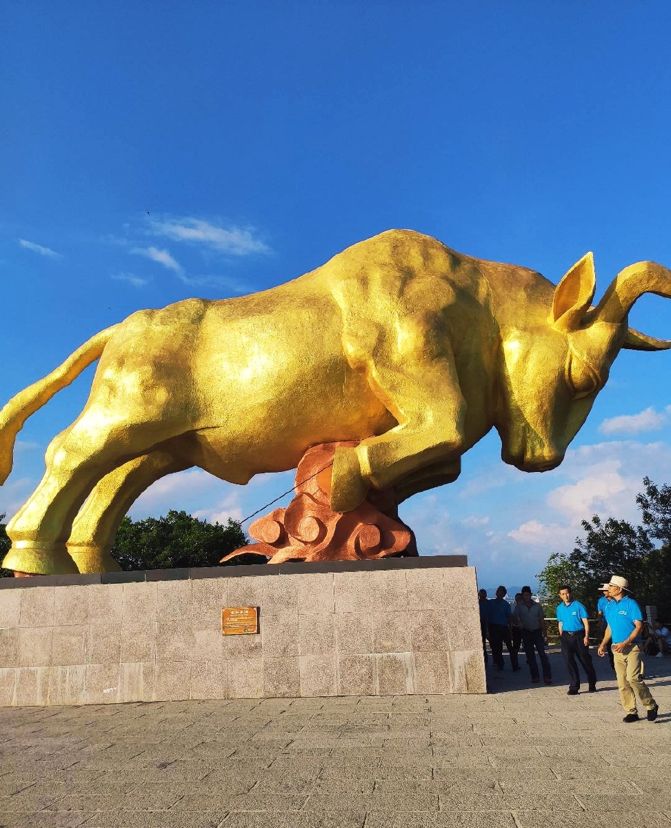 三亚南海观音像对面的金牛