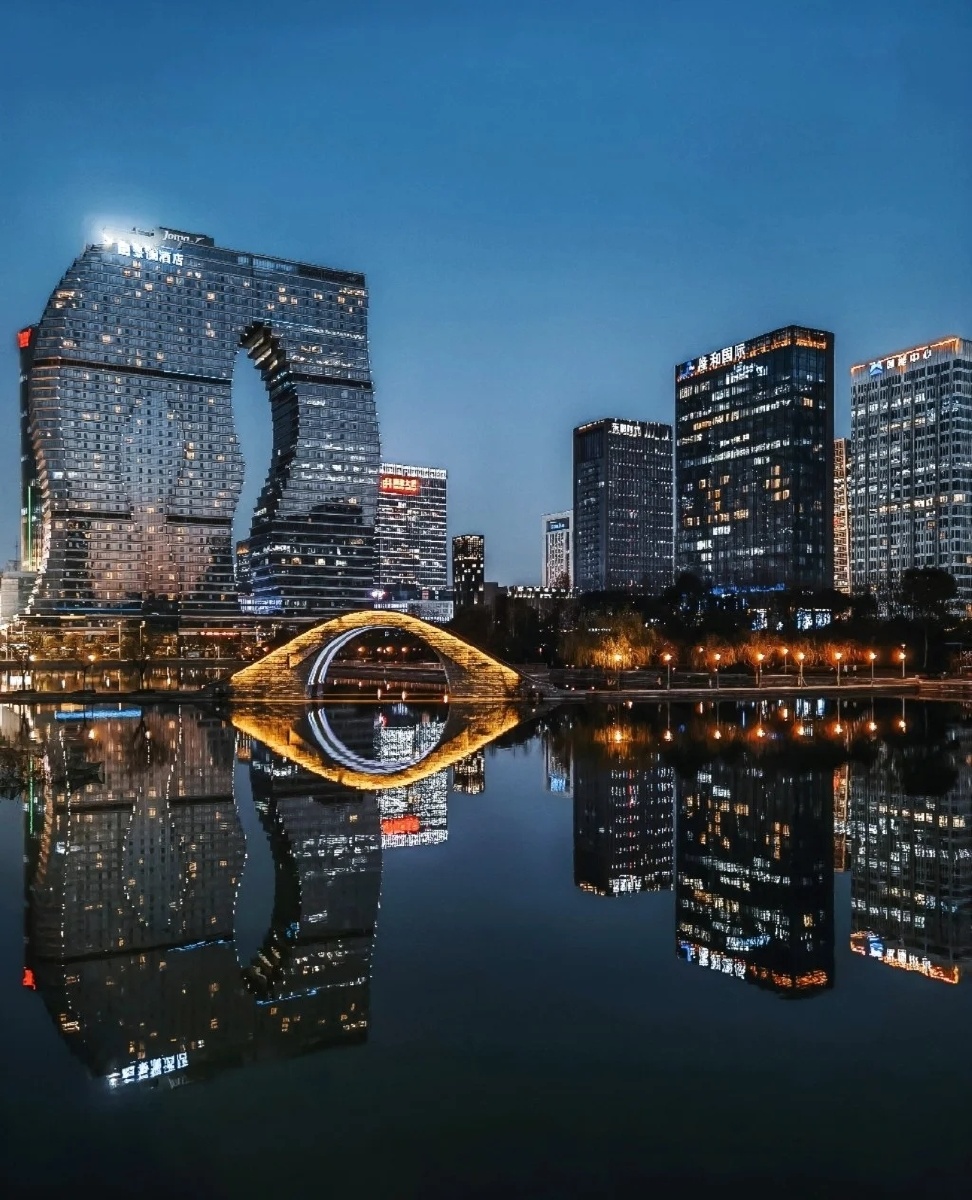 美丽的杭州夜景手机拍摄786378