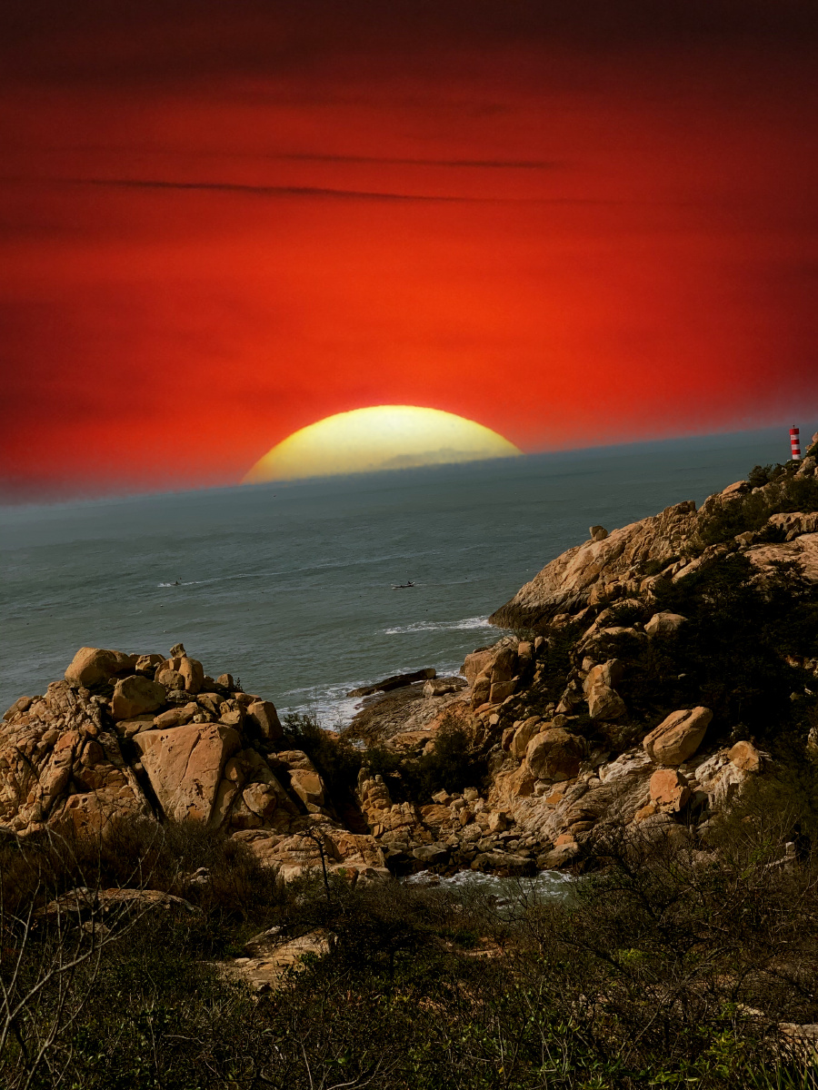 夕阳西下,断肠人在天涯