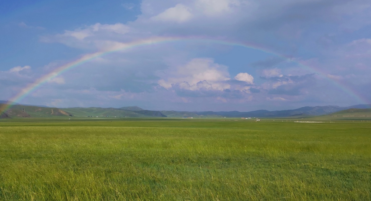雨后彩虹只有在风雨过后才会有彩虹