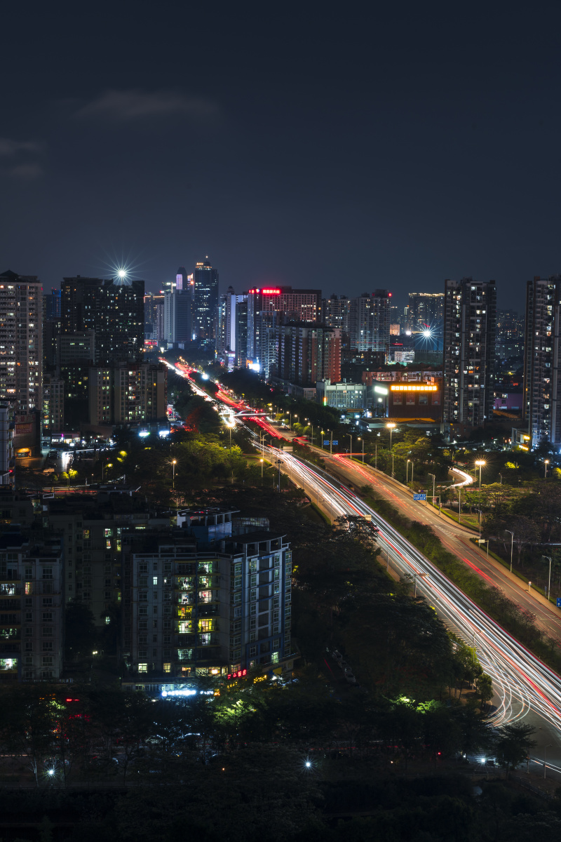 非常好的一个机位可以拍摄惠州美丽的夜景