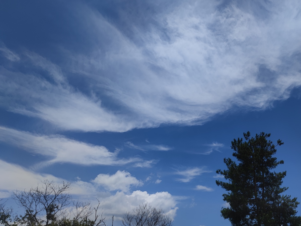 幽蓝的天空白云朵朵78愿雨后彩虹更绚丽多彩记录生活点滴