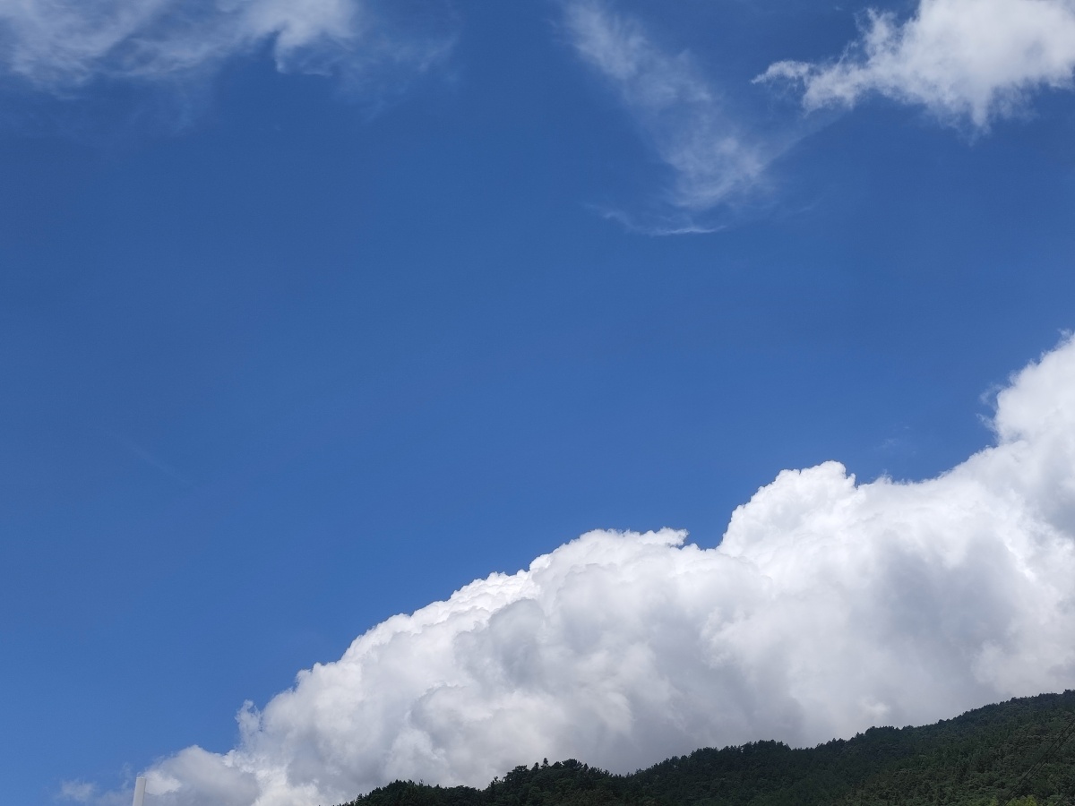 幽蓝的天空白云朵朵78愿雨后彩虹更绚丽多彩记录生活点滴