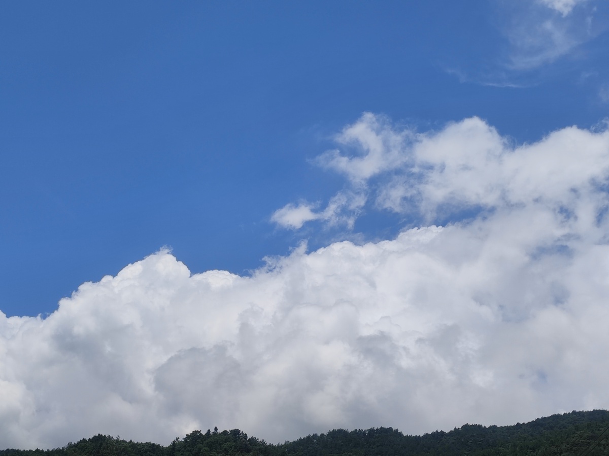 幽蓝的天空白云朵朵78愿雨后彩虹更绚丽多彩记录生活点滴