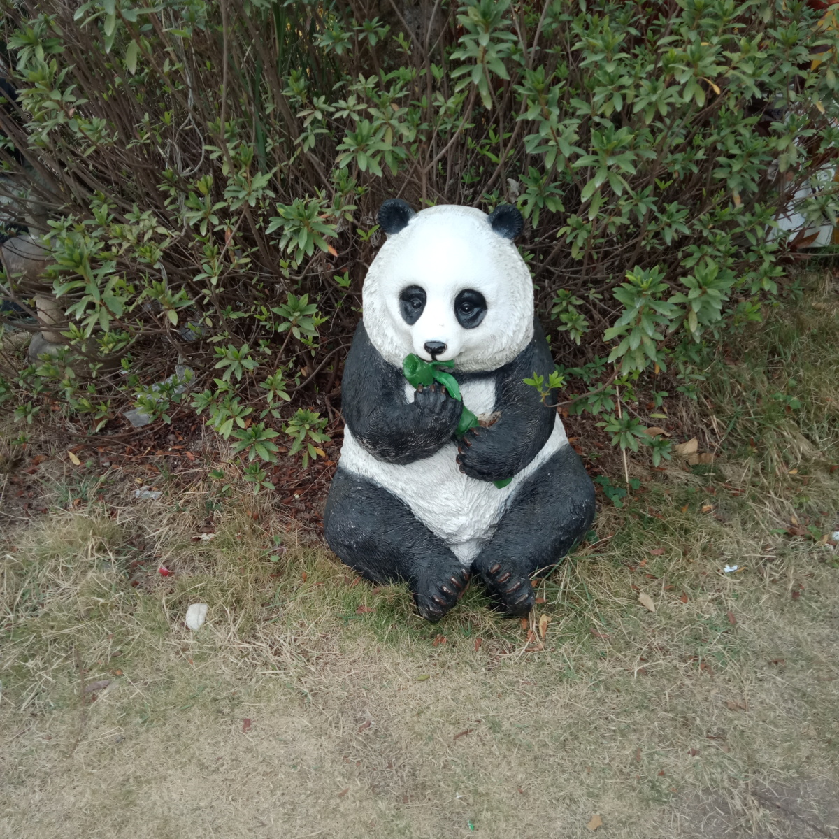 国宝熊猫的雕像