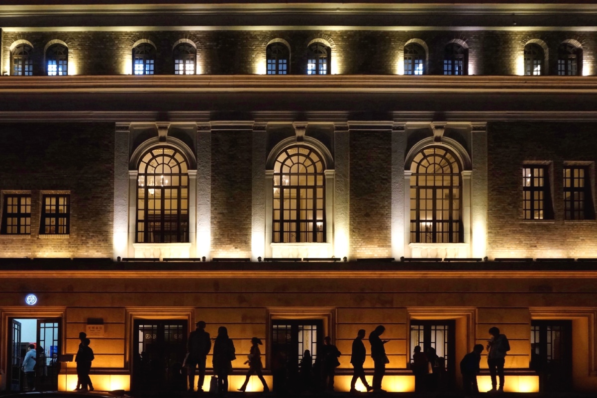 1/128剪影色彩秩序#音乐厅风光城市建筑大赏夜景城市风光_del_上海