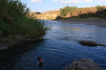 A boy played at Hot Springs