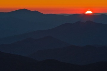 日落山头