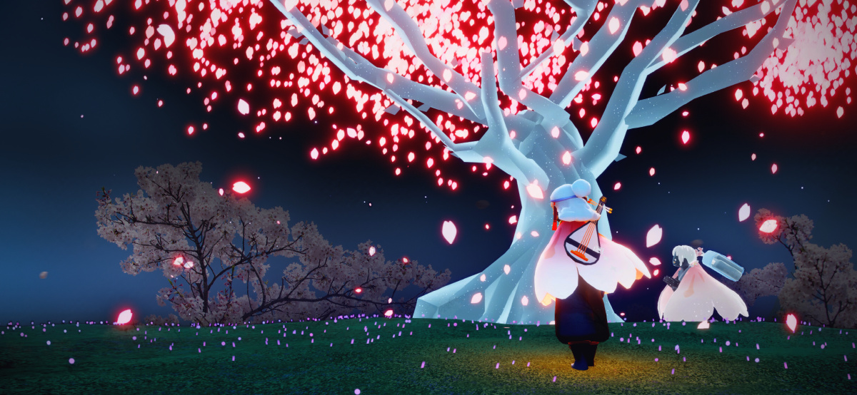 樱花多美啊光遇人快发到你的朋友圈