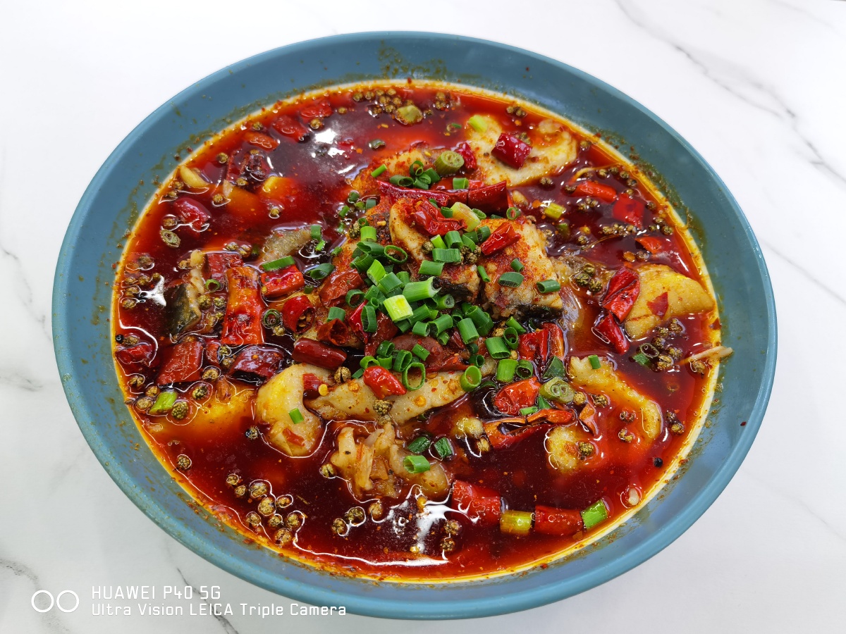 袋熊拍美食水煮鱼套饭