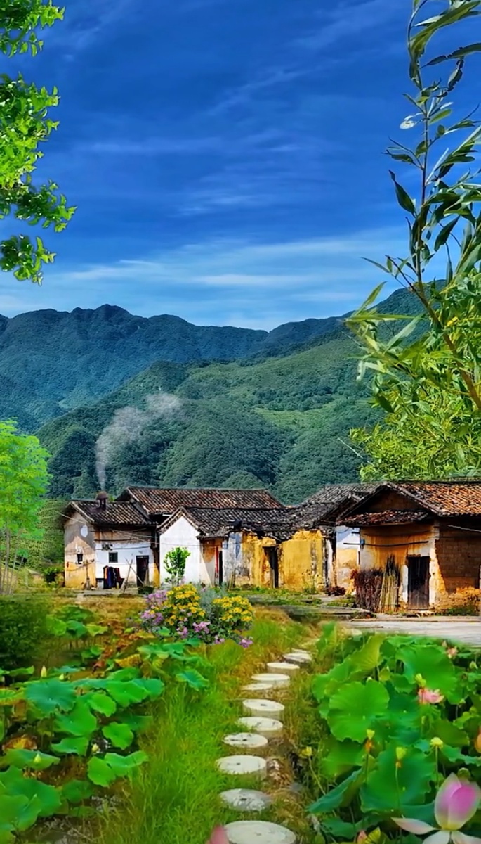 泥砖瓦屋粮田半亩日出而作日落而息有多少人向往这种田园生活三桂山阳