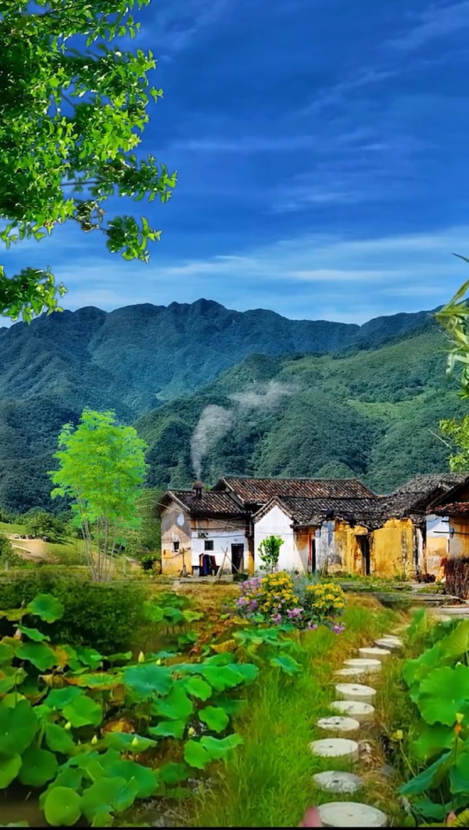 泥砖瓦屋粮田半亩日出而作日落而息有多少人向往这种田园生活三桂山阳