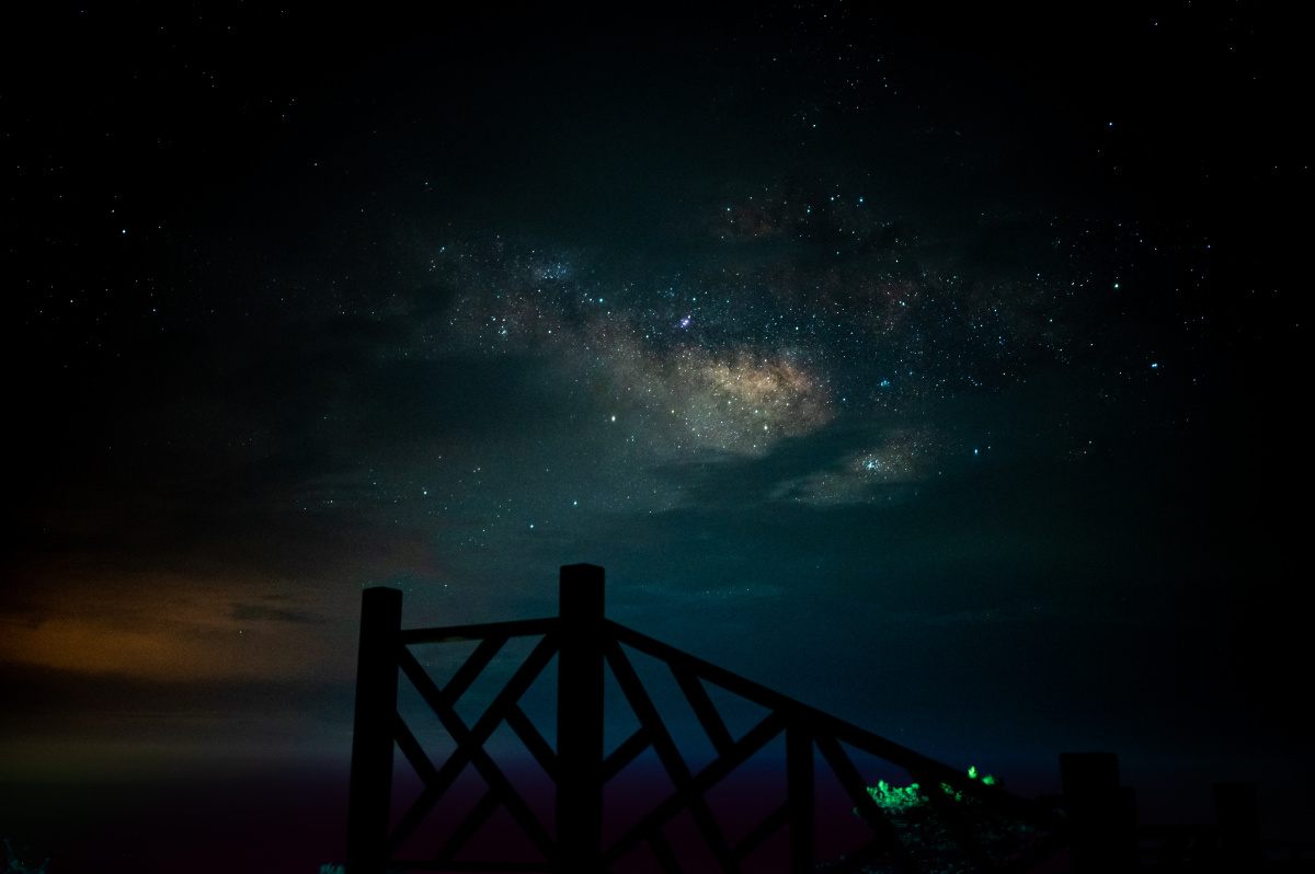 九宫山山顶露营星空