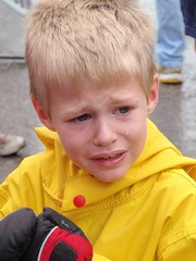 Crying little boy