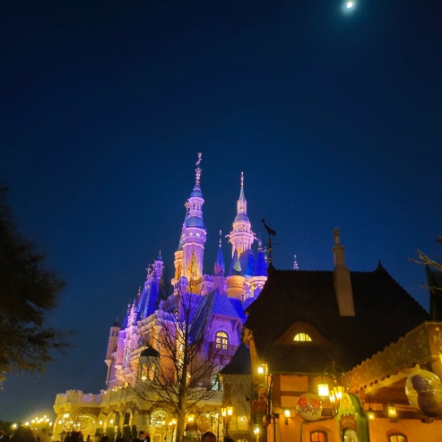 拍摄角度于上海迪士尼乐园第七张照片拍摄于东方明珠