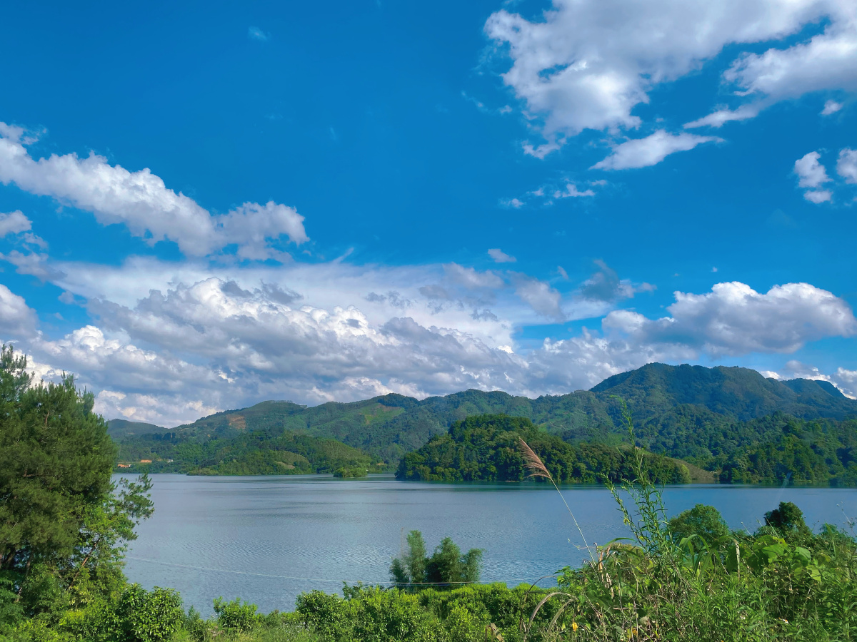 桂林的山水下乡途中的山水天空
