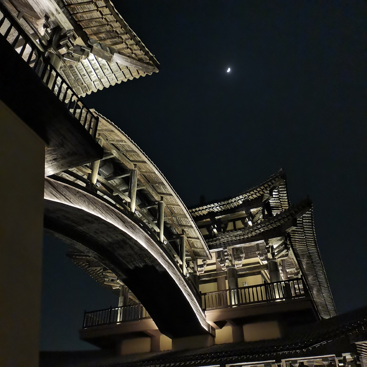 云台古镇的夜景