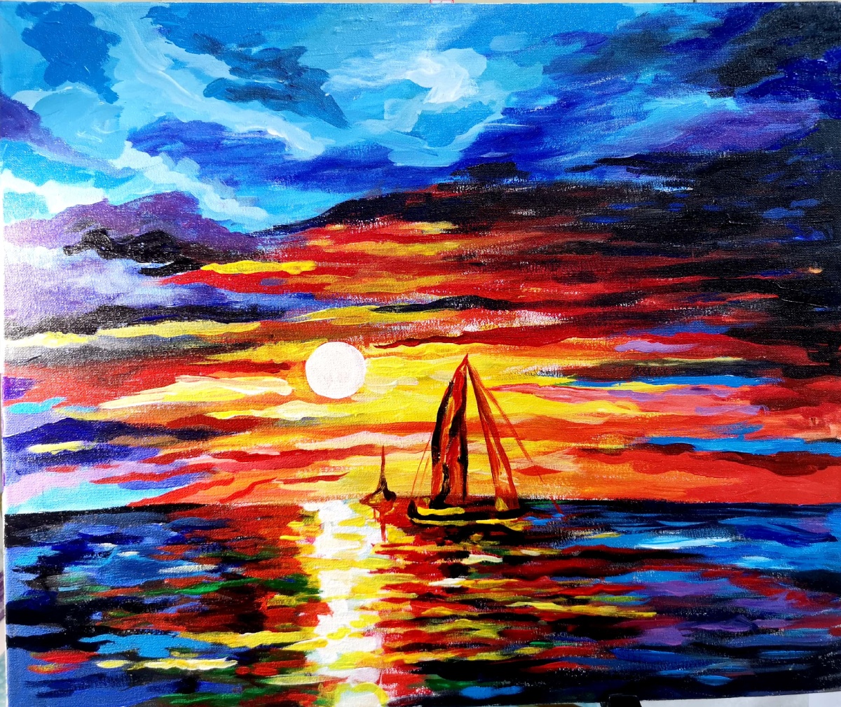 手绘装饰画挂画丙烯画