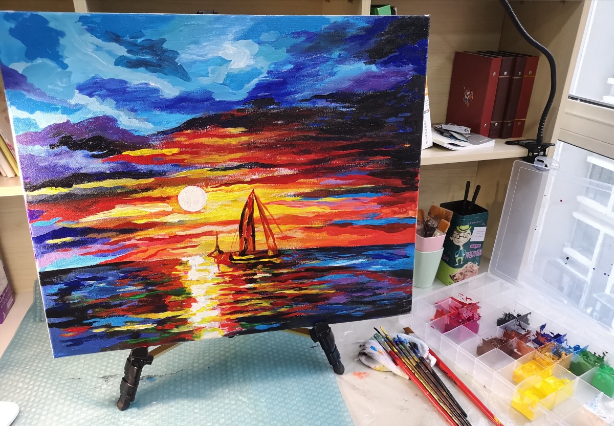 手绘装饰画挂画丙烯画